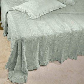 Κουβέρτα Με Βολάν ΣΧ.454 Aqua Down Town Υπέρδιπλo 230x260cm 100% Cotton