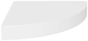 Ράφια Τοίχου Γωνιακά 2 τεμ. Άσπρα 25x25x3,8 εκ. MDF - Λευκό