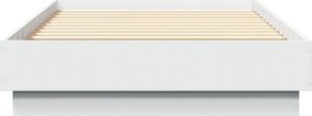 vidaXL Πλαίσιο Κρεβατιού με λυχνίες LED Λευκό 75 x 190 εκ.