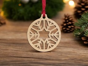 Σετ των 3 Intra απο ξύλο plywood 3mm-4mm πάχος – Χριστουγεννιάτικο μπιχλιμπίδι με νιφάδες χιονιού 30x35 cm INTRAVECTRY-MY545458