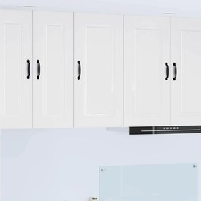 vidaXL Κρεμαστό ντουλάπι κουζίνας με ράφι Υψηλής γυαλάδας λευκό