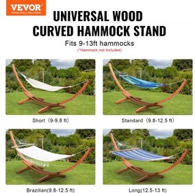VEVOR Wooden Hammock Stand 475 lbs Capacity Hammock Frame Fits 9-13 ft Hammocks