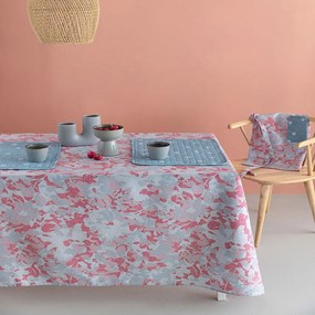 Τραπεζομάντηλο TAT14 Blue-Pink Palamaiki 140Χ140 Βαμβάκι-Πολυέστερ