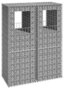 vidaXL Συρματοκιβώτια Στύλοι 2 τεμ. 50 x 50 x 140 εκ. Σιδερένιοι