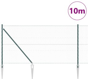 vidaXL Εξάγωνη Περίφραξη Πράσινη 1.4x10 μ Χάλυβα