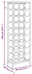 ΡΑΦΙΕΡΑ ΚΡΑΣΙΩΝ 27 ΜΠΟΥΚ. ΜΑΥΡΗ 34X18X100ΕΚ ΣΦΥΡΗΛΑΤΟ ΣΙΔΕΡΟ 358365