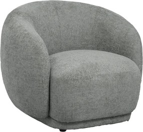 Πολυθρόνα Freya pakoworld ανοιχτό γκρι ύφασμα 93x87x76εκ