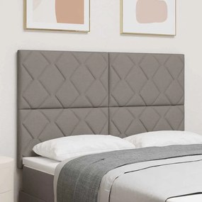 vidaXL Κεφαλάρι με φώτα λωρίδας LED με κεφαλάρι Taupe 160 cm ύφασμα