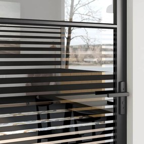 vidaXL Εσωτερική Πόρτα Μαύρο 93 x 201.5 cm Tempered γυαλί, Αλουμίνιο