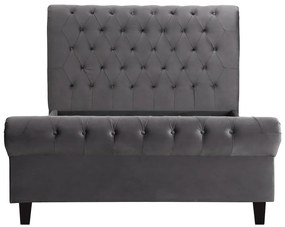 Κρεβάτι Riverton 634, Διπλό, Γκρι, 140x200, Ταπισερί, Τάβλες για Κρεβάτι, 156x250x118cm