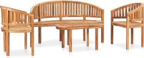 VidaXL Σετ Σαλονιού Κήπου 4 τεμ. από Ξύλο Teak