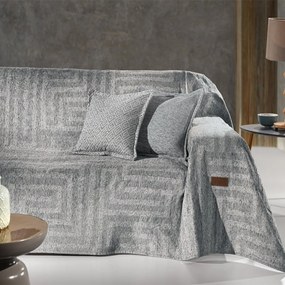 Ριχτάρι Aberon Silver Guy Laroche Τριθέσιο 180x300cm Chenille,Βαμβάκι,Polyester