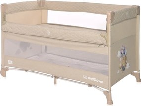 BABY COT UP AND DOWN WITH FOLDABLE SIDE FOG BEIGE