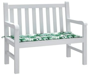 vidaXL Μαξιλάρι Πάγκου Κήπου Σχέδιο Φύλλων 120x50x4 εκ. Ύφασμα Oxford