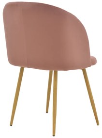Καρέκλα Anelie pakoworld σάπιο μήλο βελούδο-πόδι φυσικό μέταλλο 45x59x78εκ