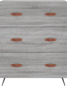 vidaXL Ντουλάπι Γκρι Sonoma 69,5 x 34 x 180 εκ. Επεξεργασμένο Ξύλο