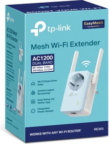 TP-LINK WiFi range extender RE365 με Passthrough, AC1200 1200Mbps, Ver. 3.0