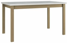 Τραπέζι Victorville 126, Άσπρο, Sonoma οξιά, 76x80x140cm, 34 kg, Επιμήκυνση, Πλαστικοποιημένη μοριοσανίδα, Ξύλο, Μερικώς συναρμολογημένο, Ξύλο: Οξιά