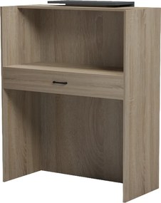 Γραφείο reception Zowel pakoworld με led sonoma-ανθρακί 90x40x110εκ