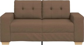 vidaXL Καναπές Διθέσιος Καφέ 160 x 77 x 82 εκ. Ύφασμα