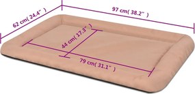 vidaXL Στρώμα Σκύλου Μπεζ Μέγεθος XXL