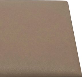 vidaXL Κεφαλάρι Τοίχου 12 τμχ. 60 x 30 cm Καπουτσίνο ύφασμα