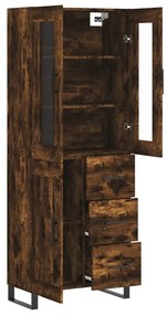 vidaXL Ντουλάπι Καπνιστή Δρυς 69,5x34x180 εκ. από Επεξεργασμένο Ξύλο