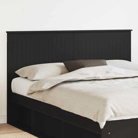 vidaXL Κεφαλάρι με κεφαλάρι Μαύρη Οξυά 160 cm Επεξεργασμένο ξύλο