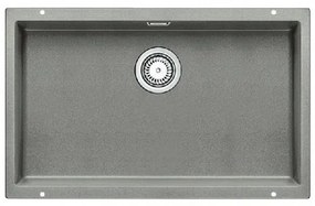 Blanco Subline-U 700-U Pearl Grey SILGRANIT™ PuraDur™ Γρανιτένιος Νεροχύτης Υποκαθήμενος με 1 Γούρνα 73x46 cm