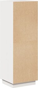 vidaXL Ντουλάπι Ψηλό Λευκό 37 x 34 x 110 εκ. από Μασίφ Ξύλο Πεύκου