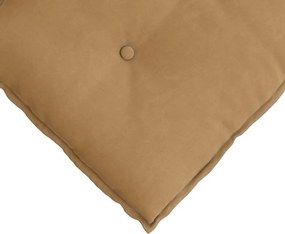 vidaXL Μαξιλάρι Πλάτης Καφέ 80 x 50 cm Υφασμάτινο Κορντουρά