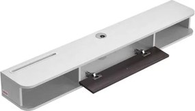 VEVOR Floating TV Stand 55 in Entertainment Center Power with Cable Hole White