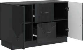 vidaXL Πλαϊνό γραφείο Μαύρο 89 x 34,5 x 57 εκ. Επεξεργασμένο Ξύλο