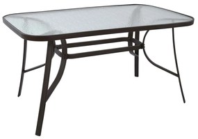 Τραπέζι Bruno Μεταλλικό Καφέ Hm5106.02 140Χ80Χ72 cm
