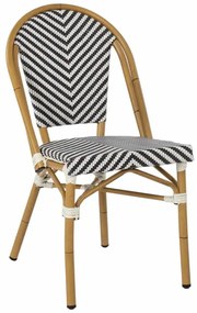 Καρέκλα Bamboo Look HM5860.01 46x56x88cm Black-White