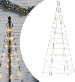 vidaXL Χριστουγεννιάτικο δέντρο LED 200 LED Ζεστό Λευκό 180 εκ.