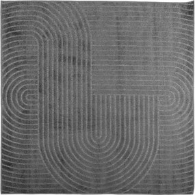 vidaXL Χαλιά χώρου τετράγωνο PALMERAS Ανθρακί 120 x 120 cm Πολυεστέρας