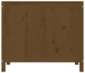 vidaXL Καλάθι Ρούχων Καφέ μελί 88,5x44x76 εκ από Μασίφ Ξύλο Πεύκου