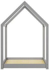Κρεβάτι παιδικό Nino τύπου Montessori ξύλο πεύκου γκρί 90x190 εκ. 196x92x140.5 εκ.