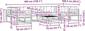 vidaXL Σειρά Καναπέ Εξωτερικού με μαξιλάρι 6 pcs Λευκό και Μπεζ