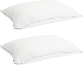 vidaXL Σετ Παπλωμάτων Λευκό 140 x 220 cm Πολυεστέρας, Μπαμπού