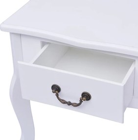 vidaXL Κομοδίνα 2 τεμ. Λευκά από MDF