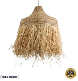 Κρεμαστό Φωτιστικό Οροφής Μονόφωτο Boho Μπεζ PORTOFERRAIO 02186 Globostar-2186-Μπεζ 2186