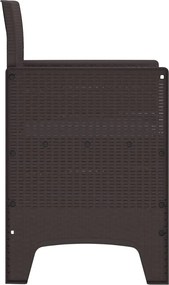 vidaXL Καρέκλα Κήπου 2 pcs Καφέ Πολυπροπυλένιο