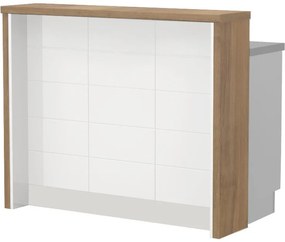 Πάγκος νησίδας Hudson-Μήκος: 120 εκ.-Λευκό-Pacific Walnut