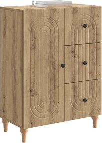vidaXL Πλαϊνό γραφείο Artisan Δρυς 66 x 34,5 x 90 εκ