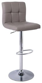 Σκαμπώ Lino Bar Χρώμιο/PU Cappuccino 44x50x62/92-83/113cm (Σετ 2 ΤΕΜ)