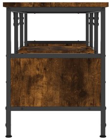 vidaXL Έπιπλο Τηλεόρασης Καπνιστή Δρυς 100x35x45 εκ. Επεξ. Ξύλο/Σίδερο