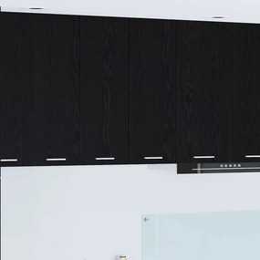 vidaXL Κρεμαστό ντουλάπι Μαύρος Δρυς και Λευκό 30 x 31 x 80 εκ.