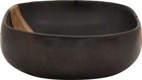vidaXL Νιπτήρας Οβάλ Μαύρος 59x40x14 εκ. Κεραμικός
